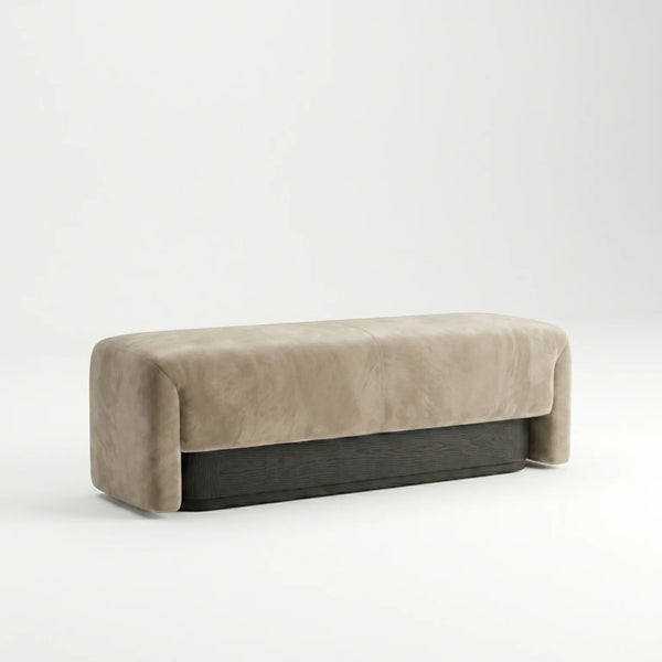 Canillo Solid Wood Upholstered Bench