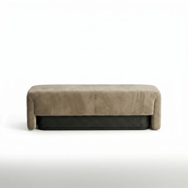 Canillo Solid Wood Upholstered Bench