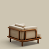Canoas Solid Teak Wood 1 Seater Sofa