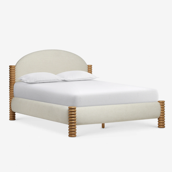 Cardiff Solid Wood Upholstered Bed-All Sizes