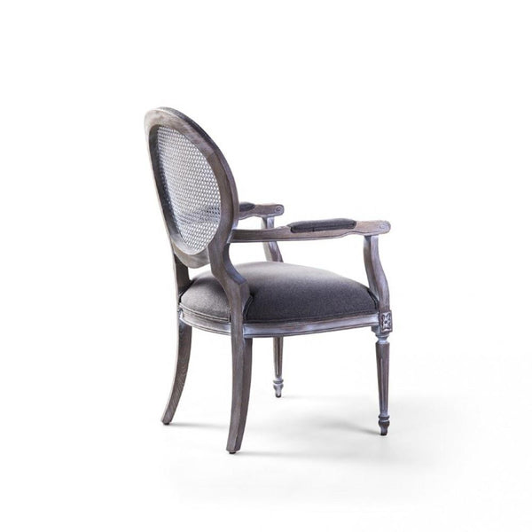 Carina Solid Wood Rattan Arm Chair