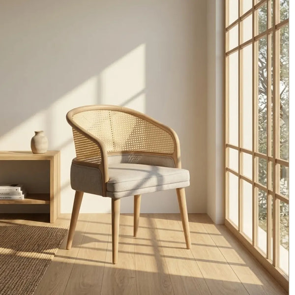 Carindale Rattan Solid Wood Arm Chair