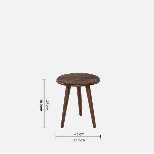 Carinish Sheesham Wood Side Table Set of 3