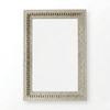 Modern Carved Mirror Frame - White Finish