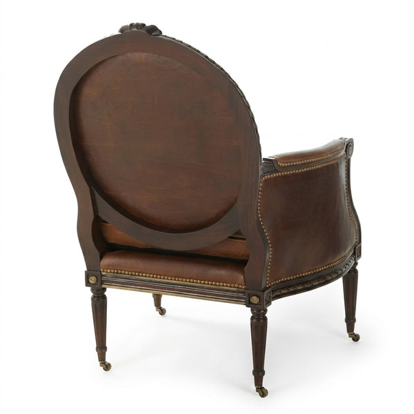 Castro Solid Wood Leather 1 Seater Sofa