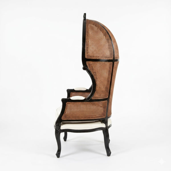 Cayenne Solid Wood Rattan Wing Chair
