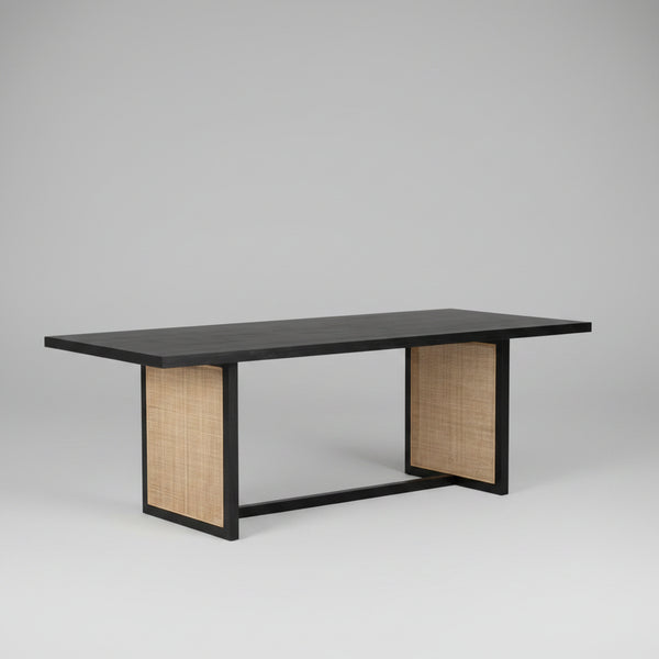 Centane Mango Wood Dining Table with Cane Work