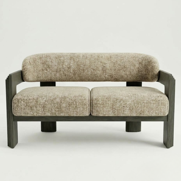 Cetinje Solid Wood Love Seat Sofa