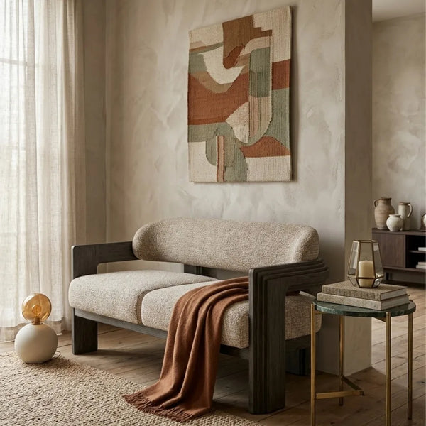 Cetinje Solid Wood Love Seat Sofa