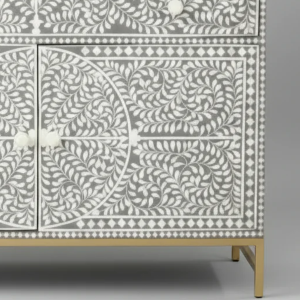 Charlotte Acrylic Inlay Floral Sideboard