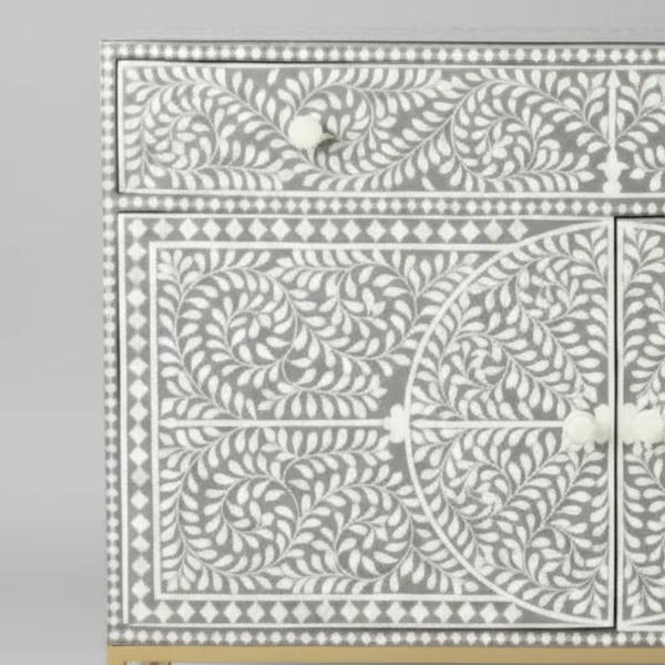 Charlotte Acrylic Inlay Floral Sideboard