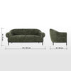Chelsea velvet fabric 2 Seater Sofa