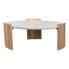 Chesapeake Round Coffee Table With Marble Top