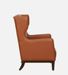Christiana Leatherette Wing Chair In Tan Colour