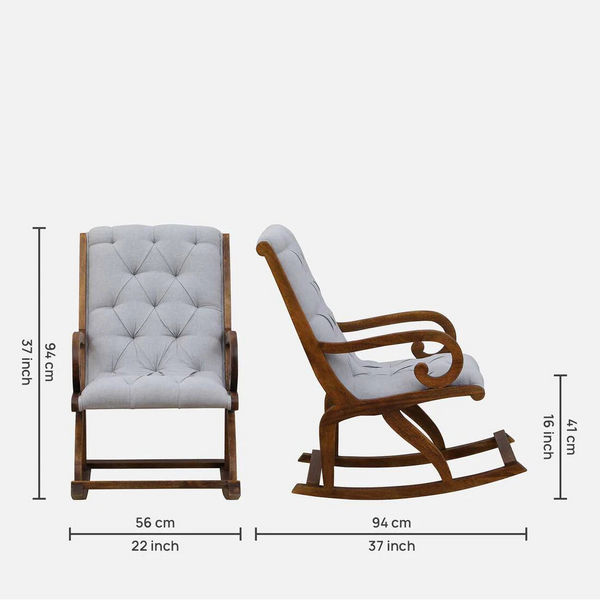 Clanwilliam Solid Wood Rocking Chair in Natural Finish