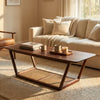 Clarksville Rattan Sheesham Wood Coffee Table