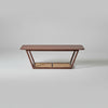cane coffee table, solid wood coffee table