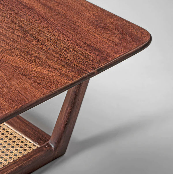 Clarksville Rattan Sheesham Wood Coffee Table
