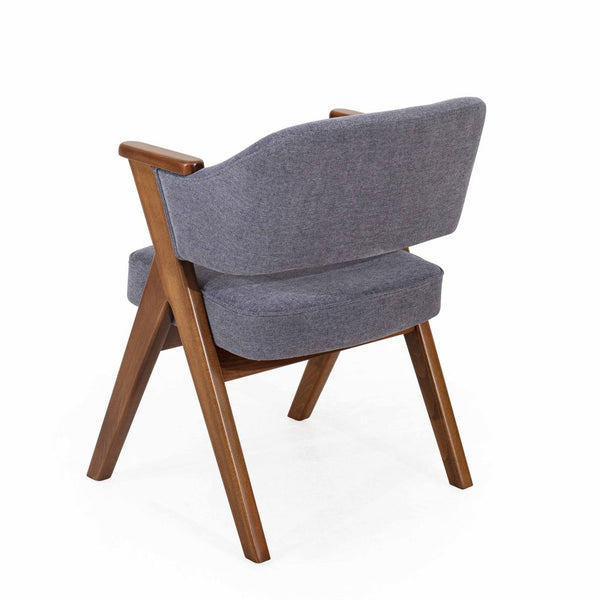 Cleveland Sheesham Wood & Velvet Arm Chair