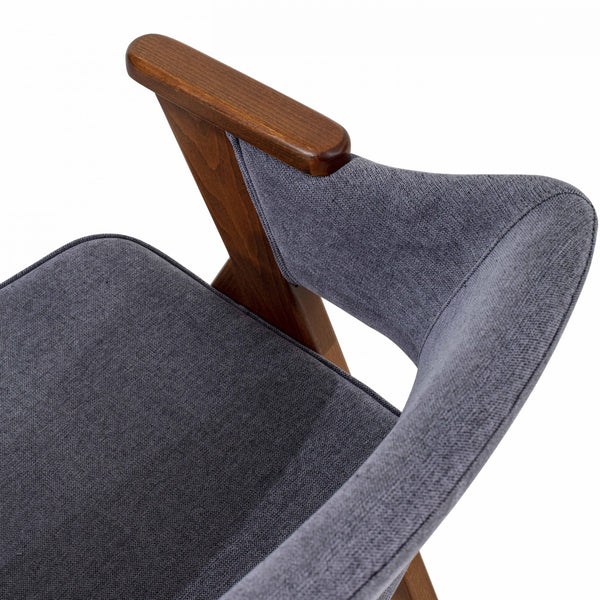 Cleveland Sheesham Wood & Velvet Arm Chair
