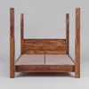 Clovis Solid Wood Poster Bed In Honey Finish