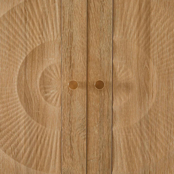Coimbra Solid Wood 2 Door Rattan Wardrobe
