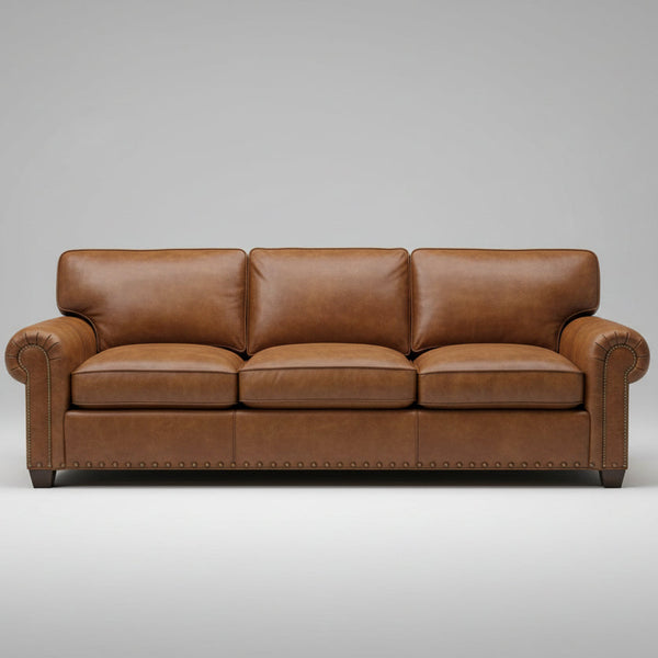 Cologne 3 Seater Leather Sofa