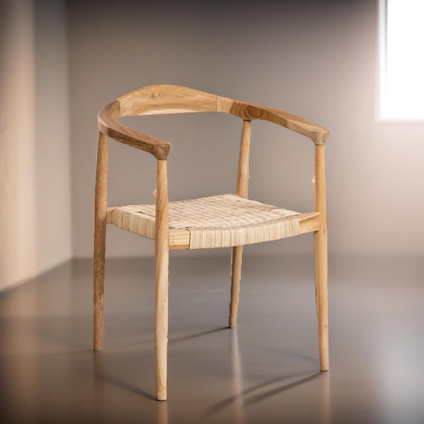 Columbo Solid Teakwood Dining Table Set Rattan Chairs – 4 Seater, 6 Seater – All Sizes