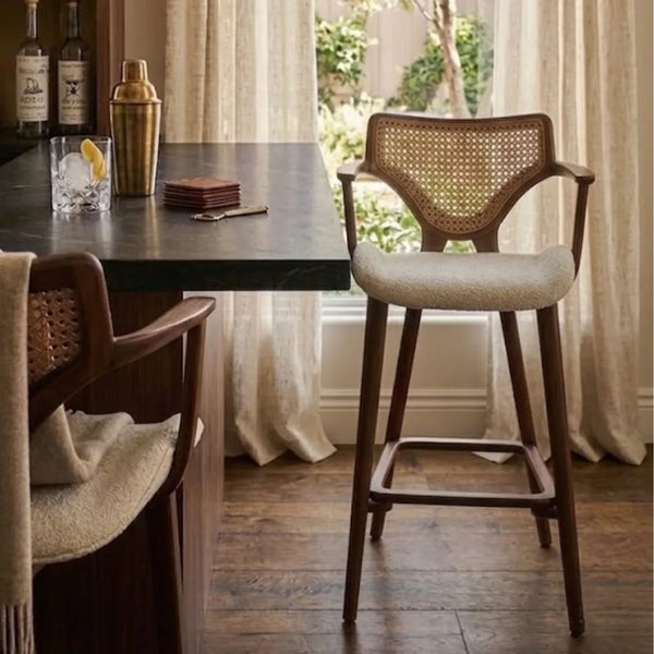 Constanta Solid Wood Rattan Bar Chair 