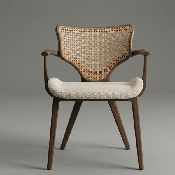 Constanta Solid Wood Rattan Dining Chair