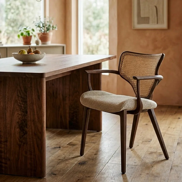 Constanta Solid Wood Rattan Dining Chair 