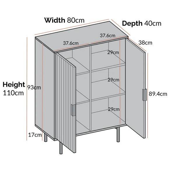 Coorg 2 Door Storage Cabinet