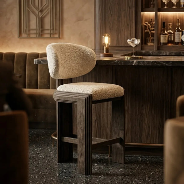 Covilha Modern Wooden Bar Chair (Single Chair)
