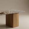 Cramerton Marble Table With Solid Wooden Base