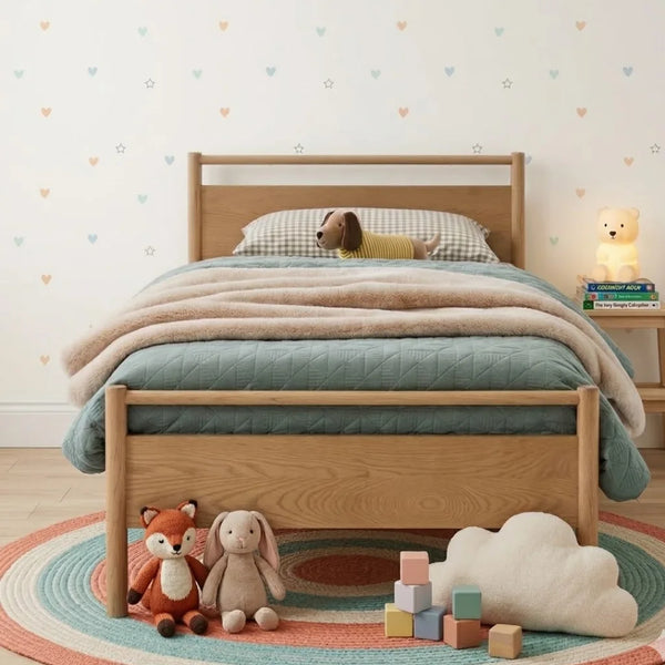 Kids solid wood strong simple cute bed 