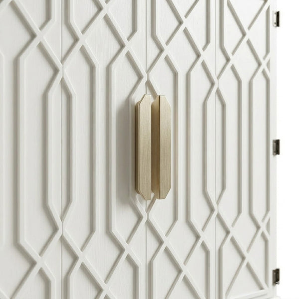 Cupertino Solid Wood White Finish Bar Cabinet