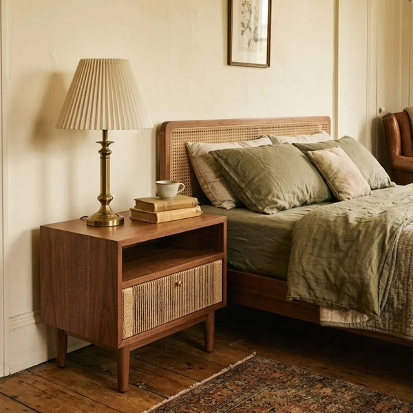 Curitiba Solid Wood Nightstand Table 