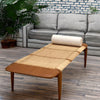 Rattan Modern Daybed In Teak & Cane