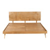Contemporary Solid Wood Bed In Natural Finish - All Sizes