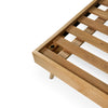 Contemporary Solid Wood Bed In Natural Finish - All Sizes