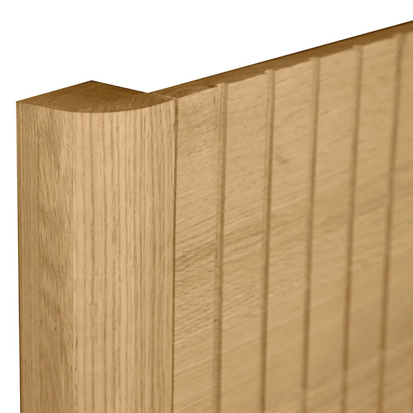 Antalya Modern Fluted Solid Wood Bed - All Sizes