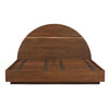 Contemporary Solid Wood Bed With Arch Headboard - All Sizes