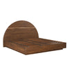 Contemporary Solid Wood Bed With Arch Headboard - All Sizes