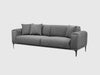 Modern Three Seater Grey Sofa | Living Room & Bedroom