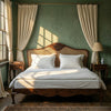 Denton Solid Sheesham Wood Rattan Bed-All Sizes
