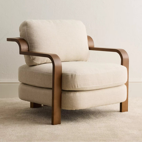 Destin Solid Wood 1 Seater Sofa & Armchair