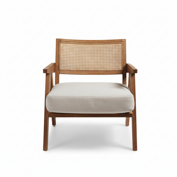 Detroit Rattan Teak Wood Accent Chair