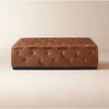 Diego Leather Tufted Ottoman