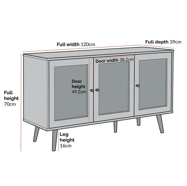 Modern Rattan Solid Wood Black Finish Sideboard with Star Canning