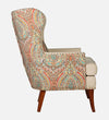 Dlamini Royal Fabric Wing Chair In Beige Floral Colour